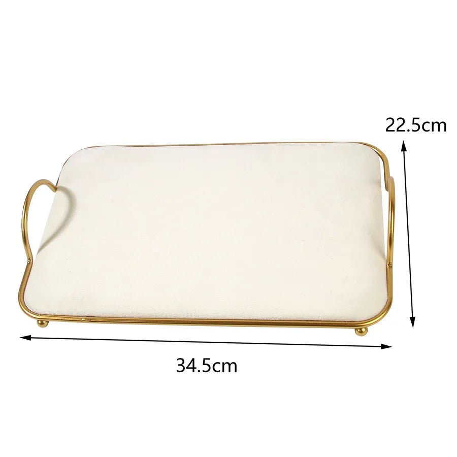 Creative combination jewelry rack metal White Suede jewelry rack ring necklace bracelet pendant shooting props