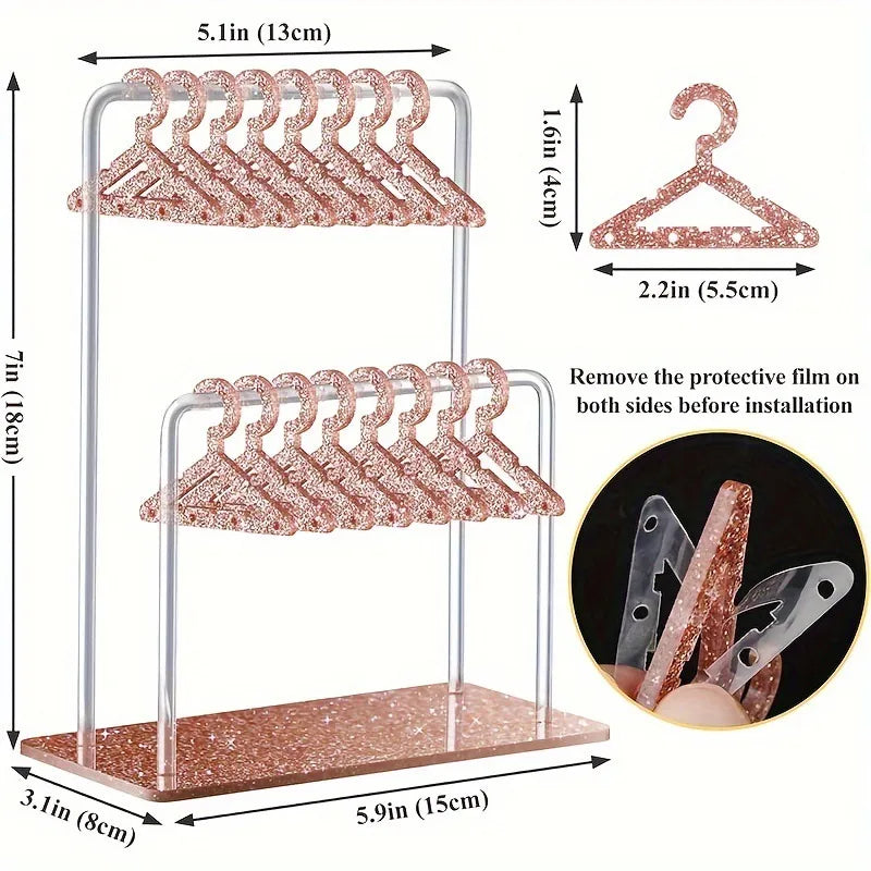 Hanging Personalized Earring Holder Acrylic Costume Frame Earrings Storage Display Rack