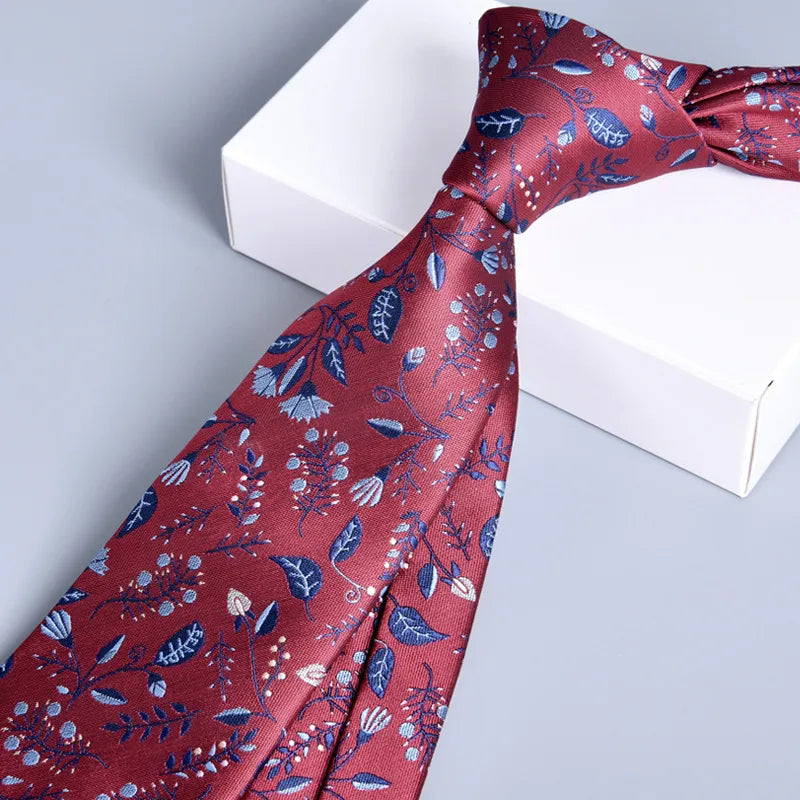 business animal flower polyester yarn men's tie