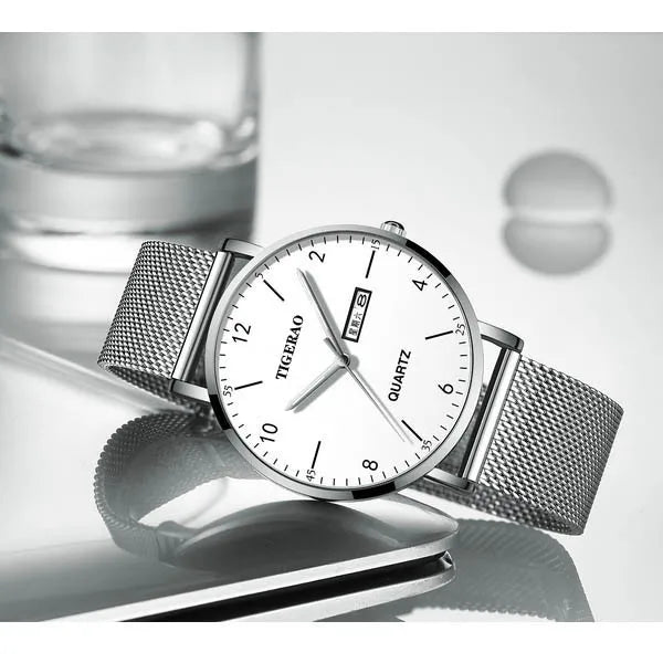 korean style geometric jewelry buckle quartz men's watches