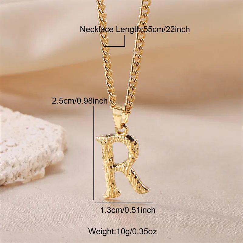 Wholesale Jewelry Sweet Simple Style Artistic Letter 201 Stainless Steel 304 Stainless Steel 18K Gold Plated Plating Pendant Necklace