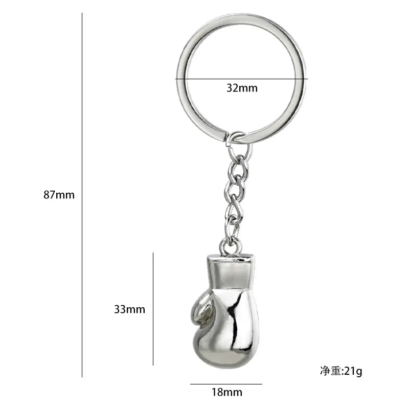 Men's Fitness Boxing Key Chain Customization Boxing Glove Key Pendants Metal Beat Glove Sports Small Gift