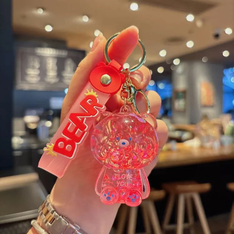 1 Piece Cute Bear Acrylic Unisex Bag Pendant Keychain