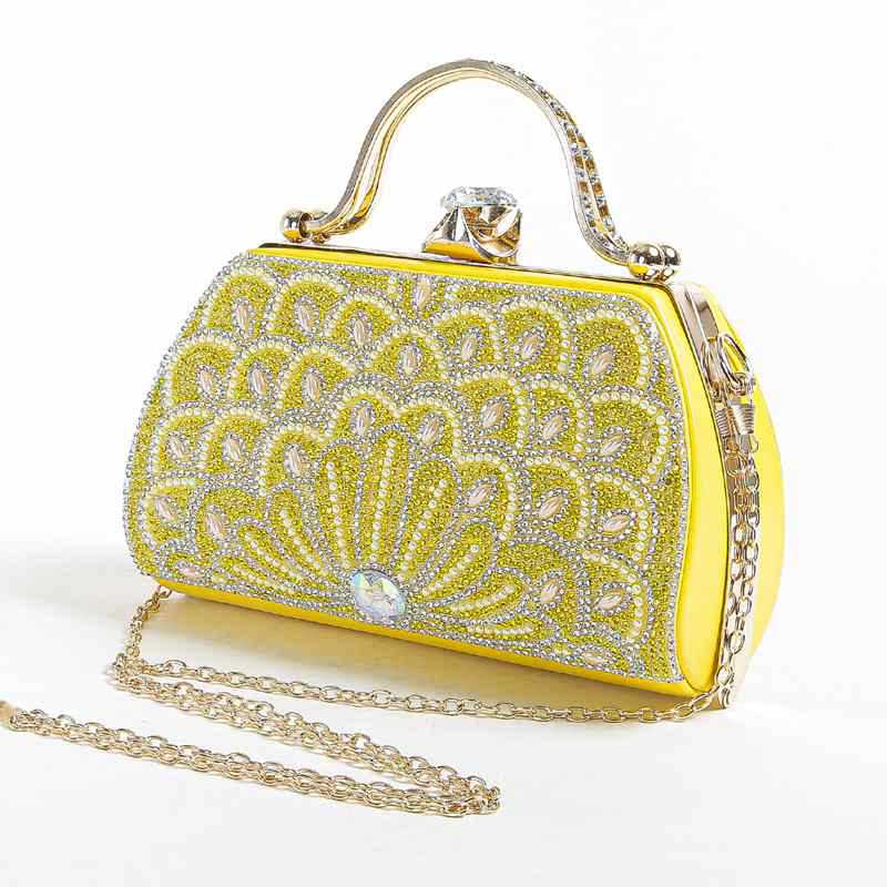Pink Pu Leather Geometric Square Evening Bags