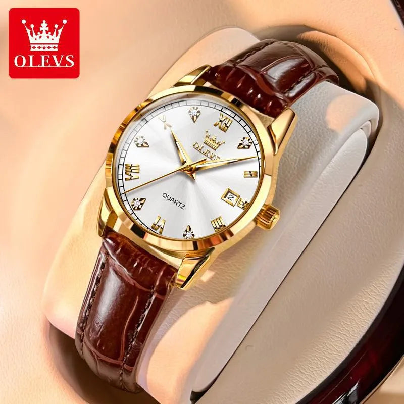Business Solid Color Buckle Quartz Women's Watches