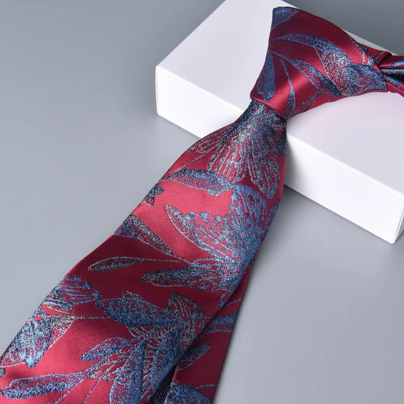 business animal flower polyester yarn men's tie