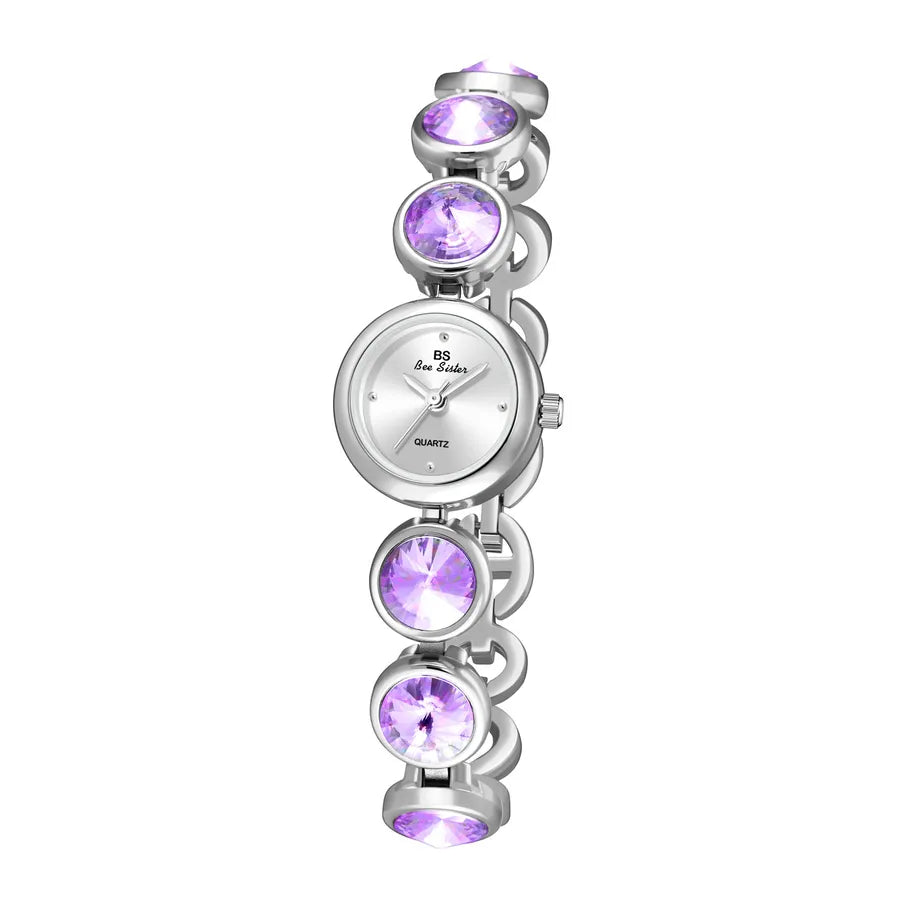 Elegant Color Block Solid Color Jewelry Buckle Quartz Watch Women's Watches