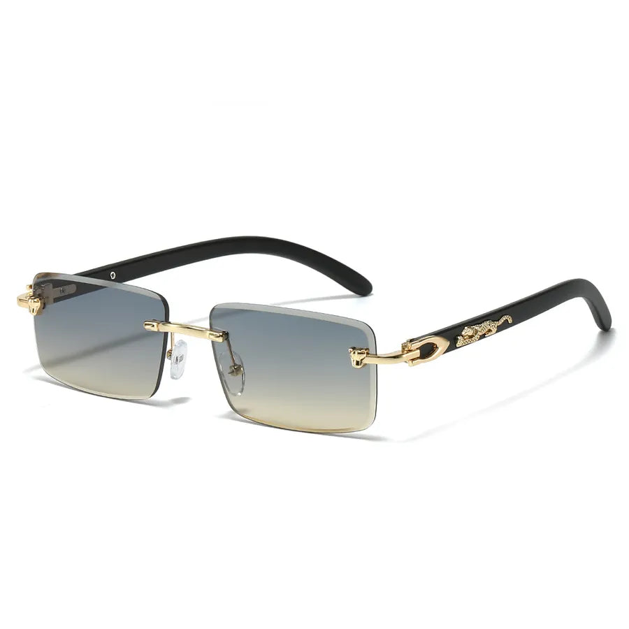 Vacation Modern Style Geometric Pc Square Frameless Men's Sunglasses