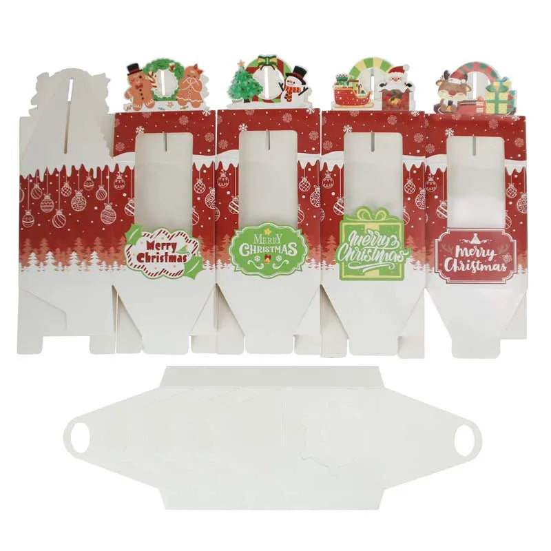 Christmas Cute Letter Window Muffin Box 12 (3 Each) Party Gift Wrapping Supplies