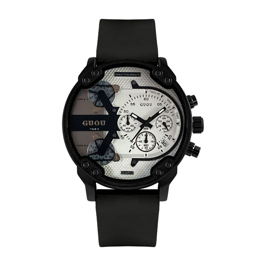 simple style solid color buckle quartz men's watches