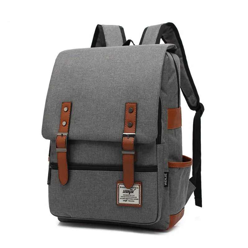Unisex Solid Color Oxford Cloth Zipper Buckle Fashion Backpack School Backpack