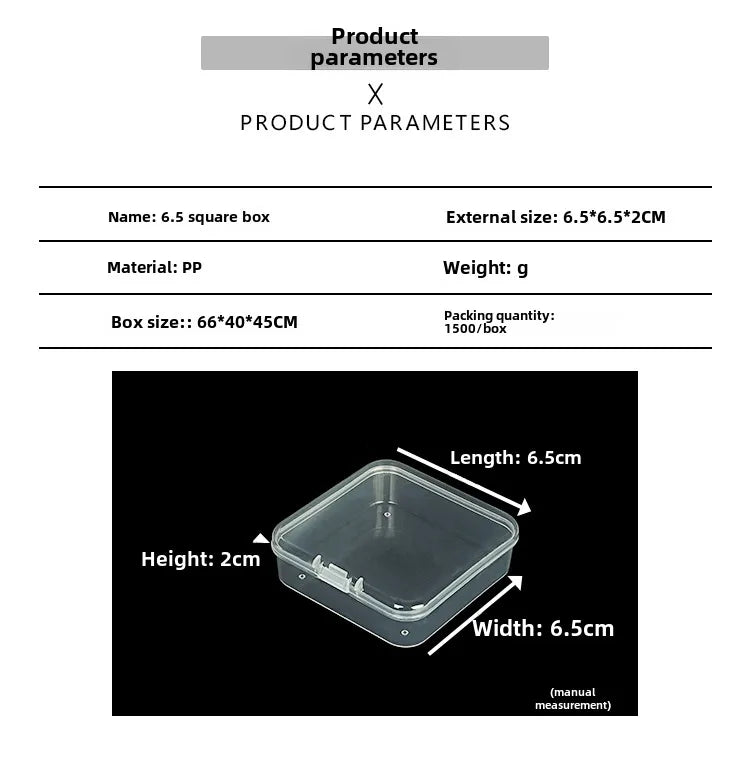 Transparent plastic packaging box hardware tools sample display box parts packaging box accessories Finishing Card storage box
