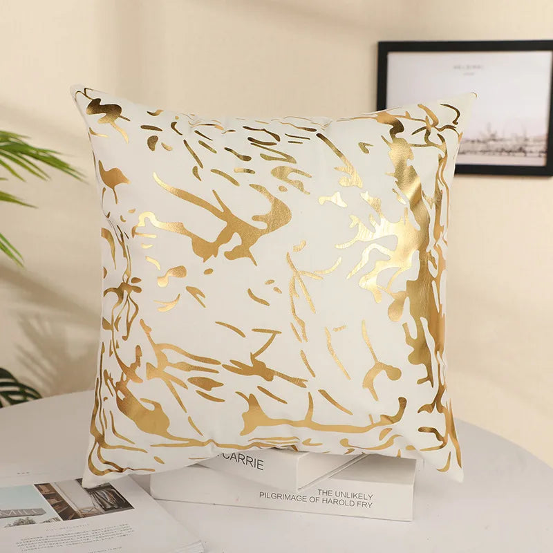 classical letter short plush pillow cases