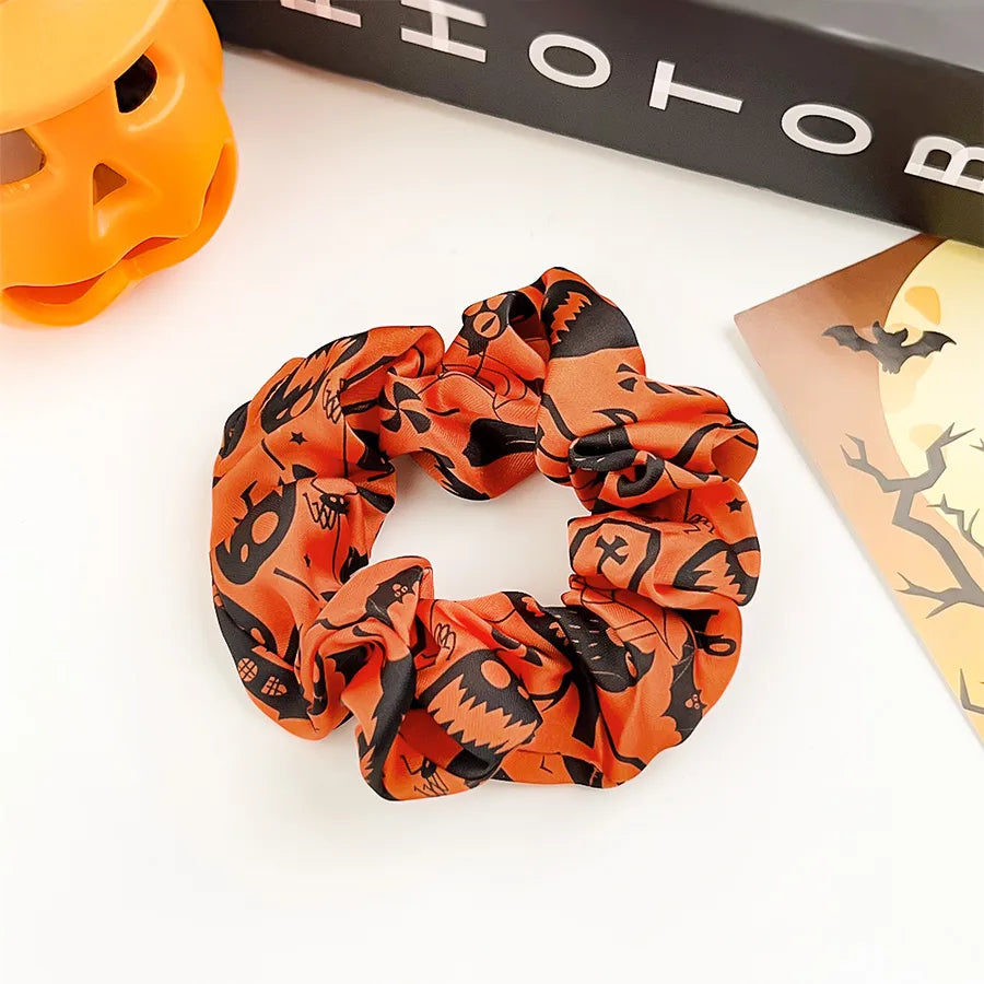 Halloween Pumpkin Skull Large intestine Elastic Hair Ties Festival Atmosphere Retro Classic Head Ropes European Style Design