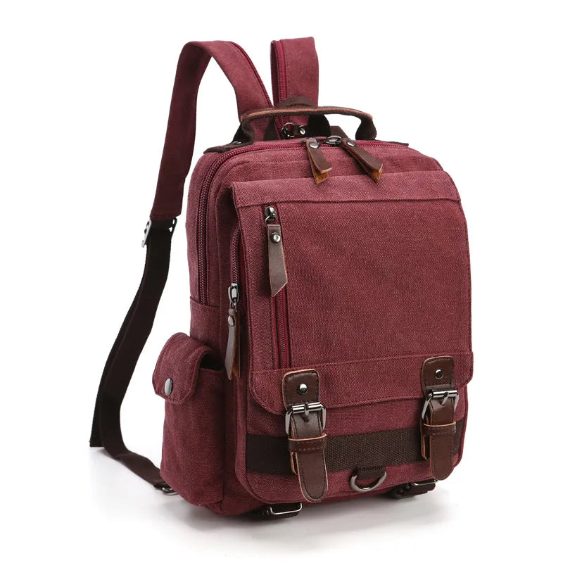 solid color casual travel hiking backpack