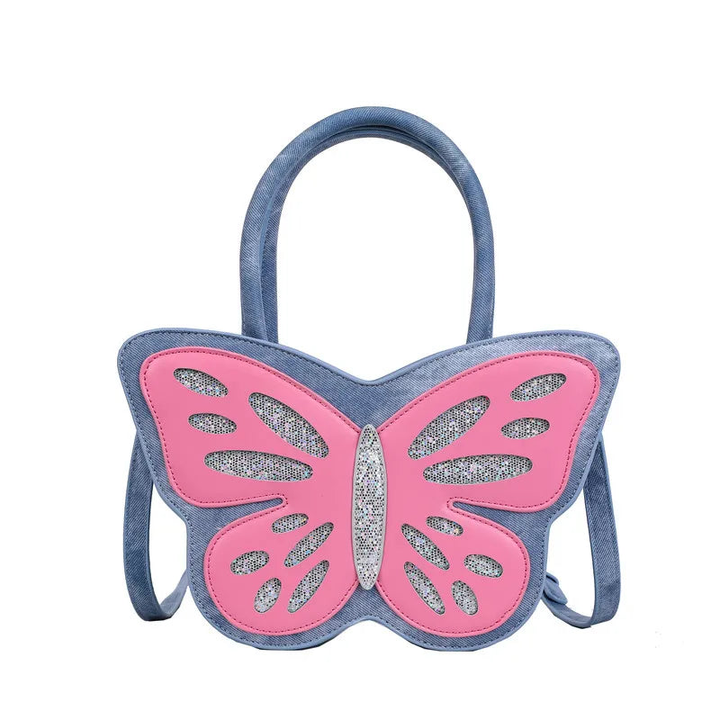 Women's PU Butterfly Cute Butterfly Shape Zipper Crossbody Bag