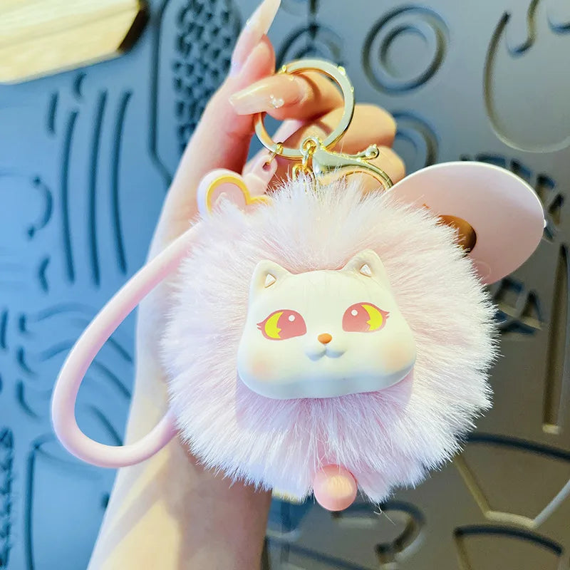 Creative Plush Cat Keychain Cute Cartoon Student Bag Pendant Doll Machine Small Gift