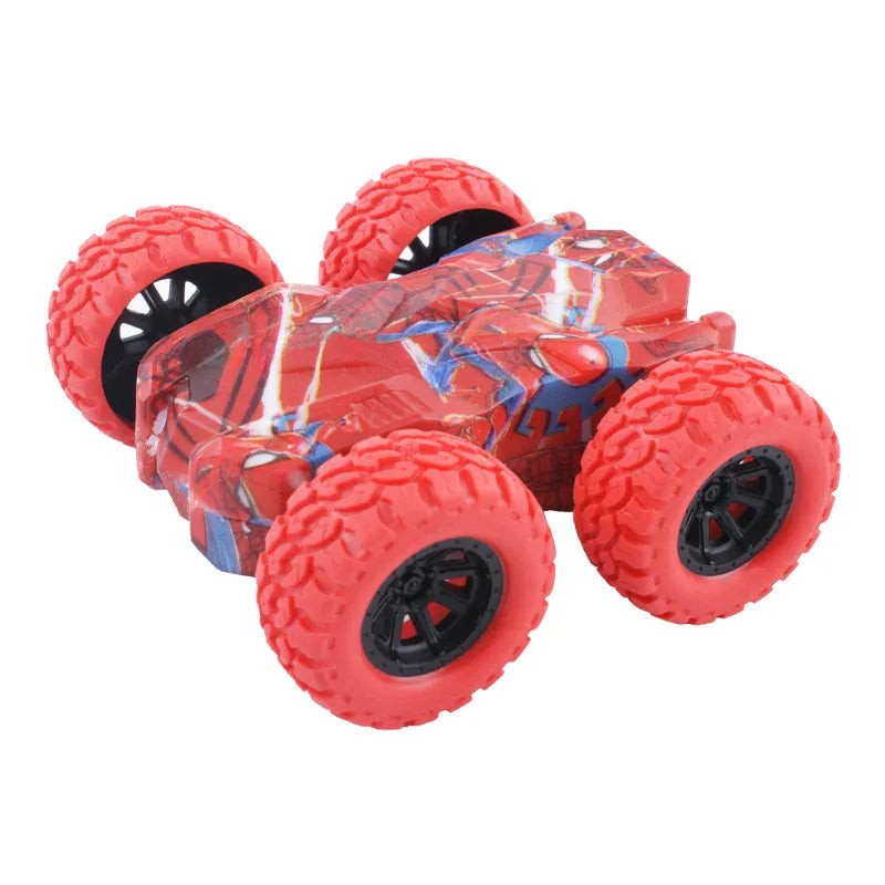 Children's four-wheel drive inertia car double-sided off-road vehicle fall-resistant stunt racing model boy gift toy stall wholesale