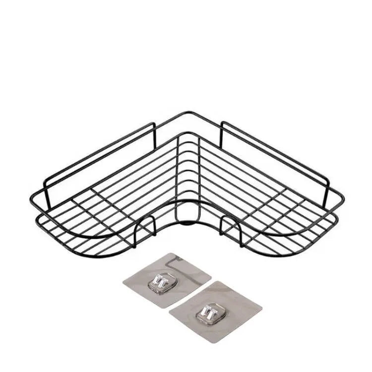 Bathroom Kitchen Corner Storage Rack Bathroom Wall Corner Tripod Corner Rack Iron Punch-free Storage Rack