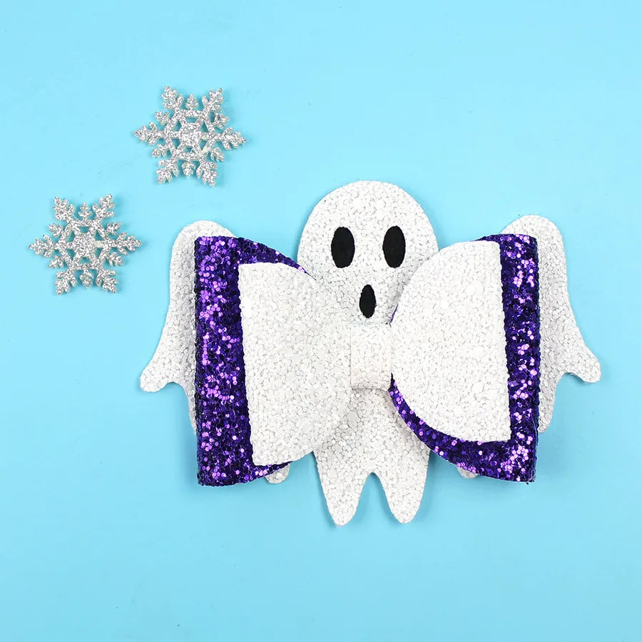 Halloween Heavy Work Skeleton Ghost Butterfly Knot Hair Clip Children's Funny Hair Accessories Customizable Headwear