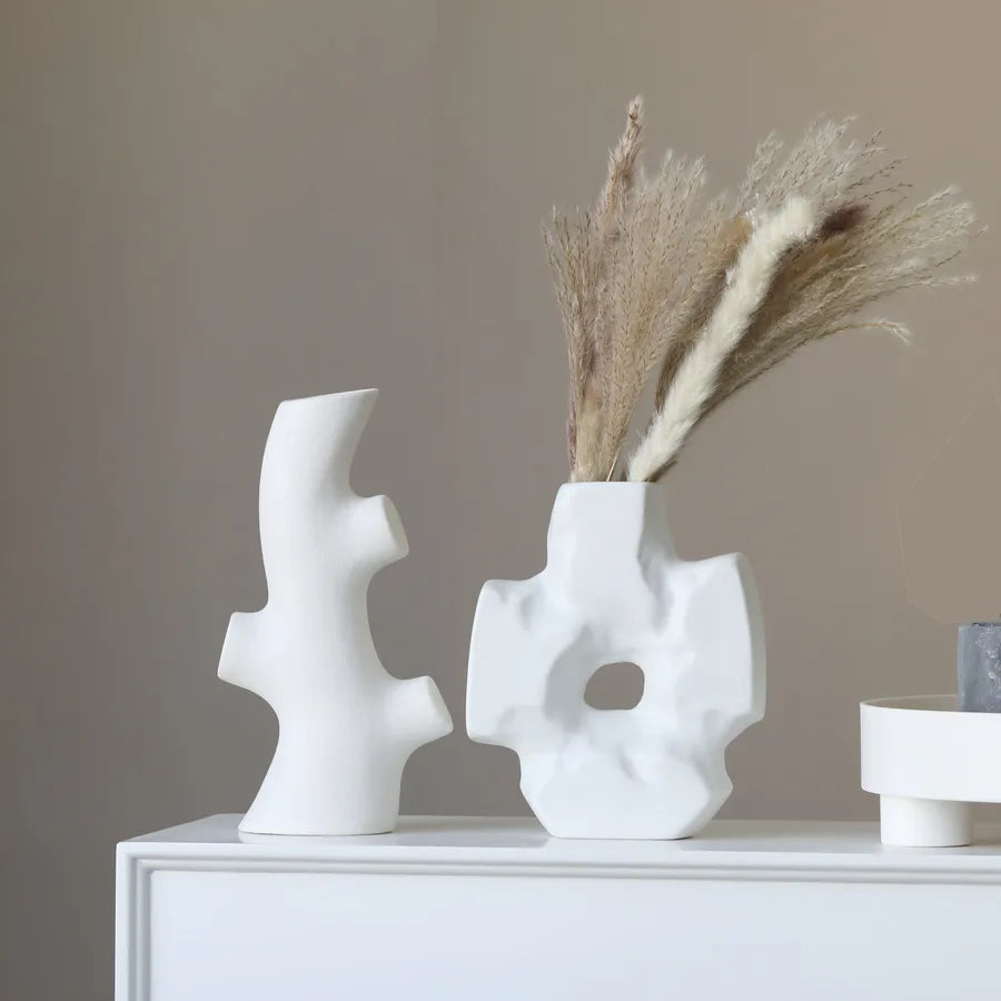 simple style geometric ceramics ornaments artificial decorations