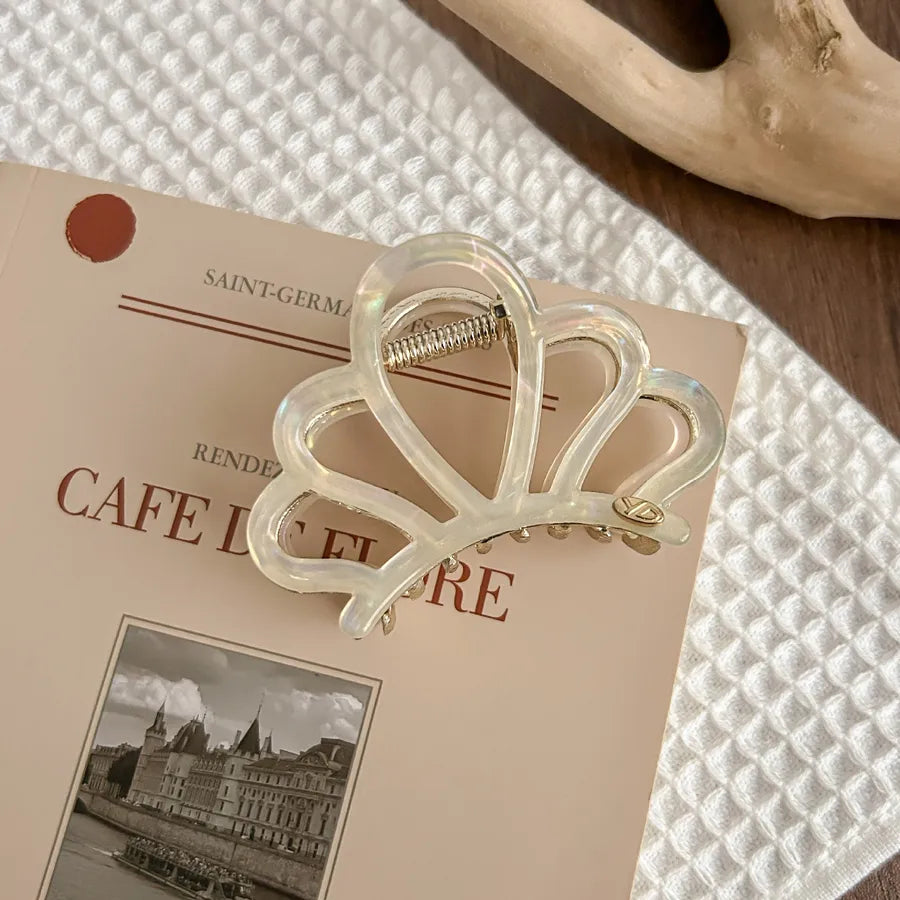 New Metal Crown Hair Clip Simple Versatile Medium Size Alloy Hair Gripper Small Size Top Clip Hair Accessory For Women
