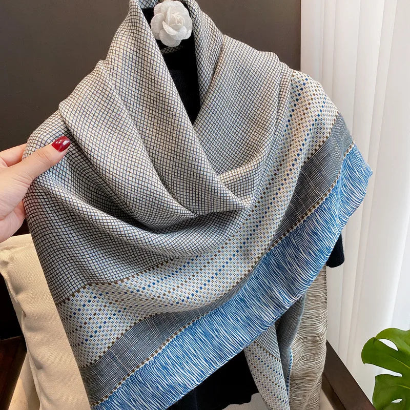 women's retro ethnic style printing polyester printing scarf