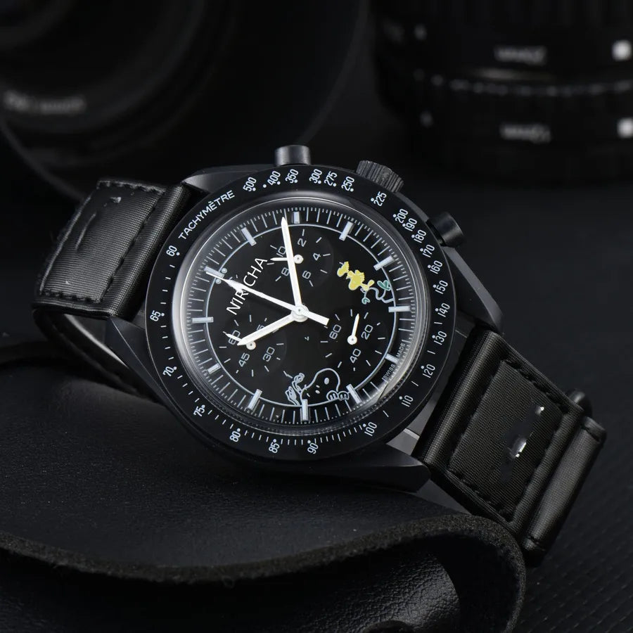 Foreign Trade Men's Niricha Oujia Glue Shell 6-Pin Super Luminous Quartz Watch Manufacturer Wholesale One Generation