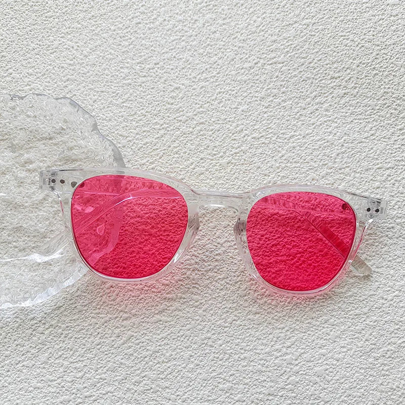 Casual Cute Color Block Pc Resin Special-Shaped Mirror Full Frame Kids Sunglasses