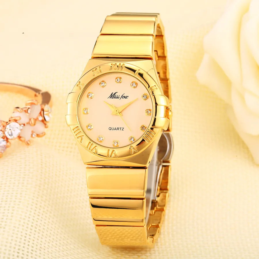 Fashion Geometric Butterfly Double Snap Quartz Women's Watches