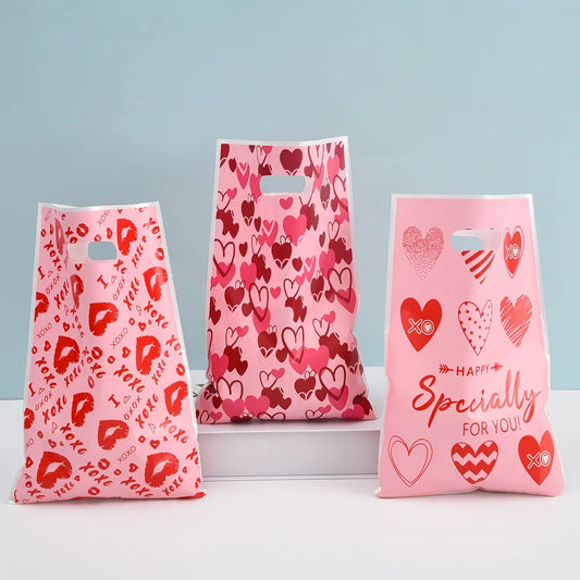 Valentine'S Day Romantic letter Red Heart Plastic Date Gift Wrapping Supplies Gift Wrapping Supplies 1 Set