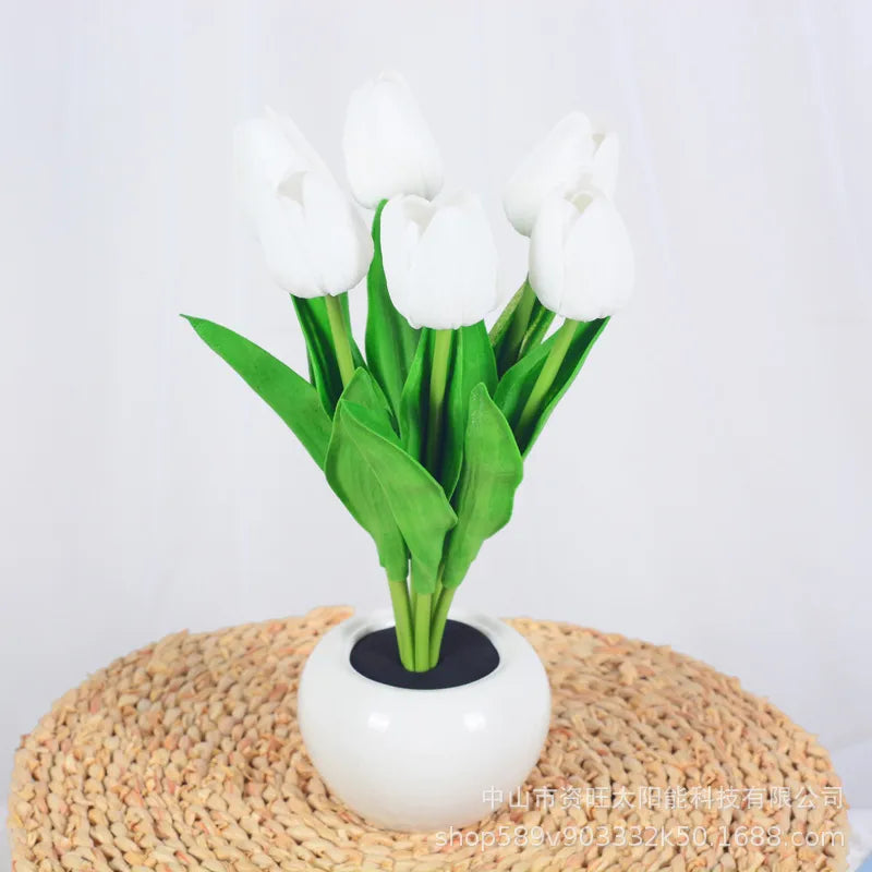 Decorative Table Lamp Glass Shade Wooden Base In Antique White Finish