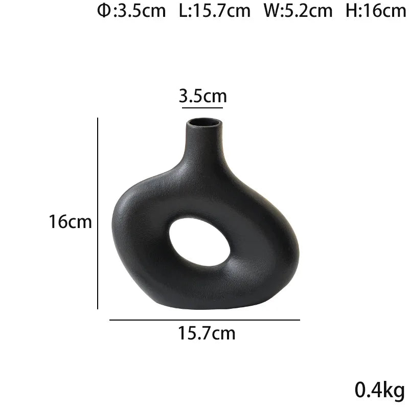 simple style irregular solid color ceramics vase