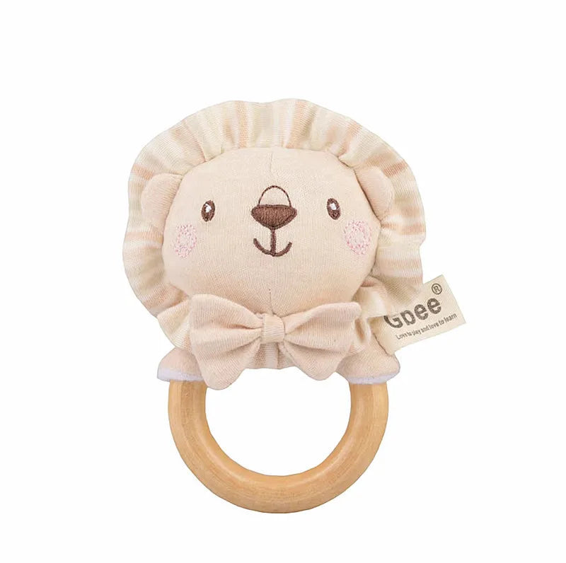 Gbee baby rattle plush toy early education animal round rattle doll baby soothing toy