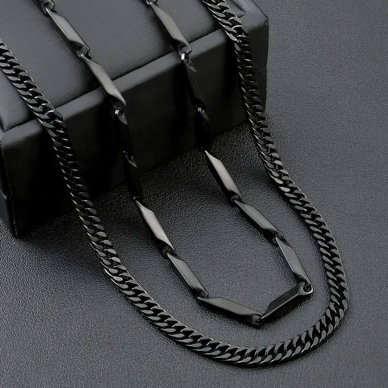 Wholesale Jewelry Vintage Style Simple Style Infinity Titanium Steel Necklace Cuban Link Chain Curb Chain