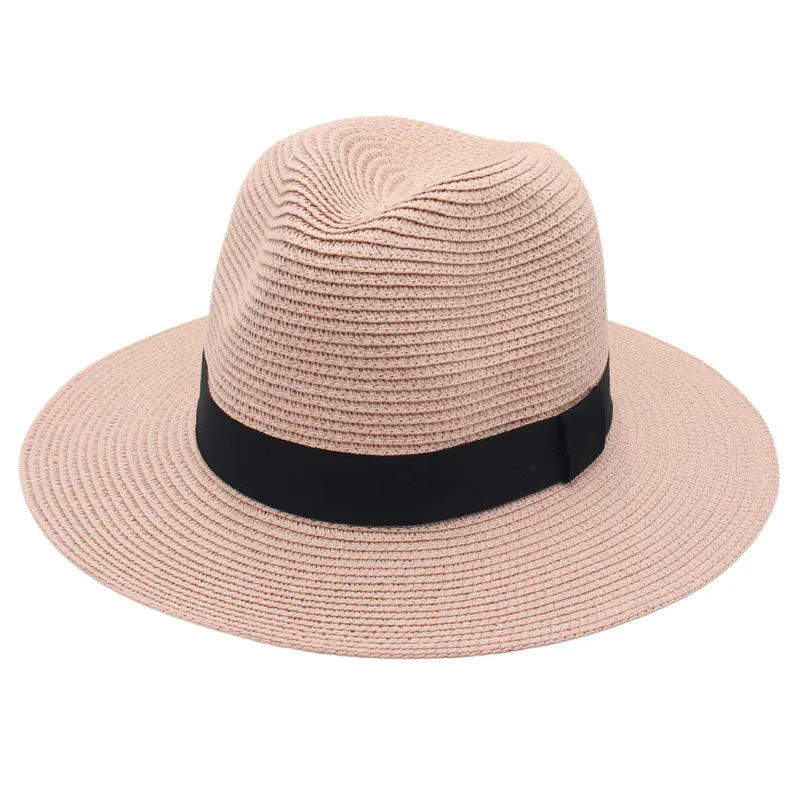 Unisex Vacation Classic Style Solid Color Big Eaves Straw Hat