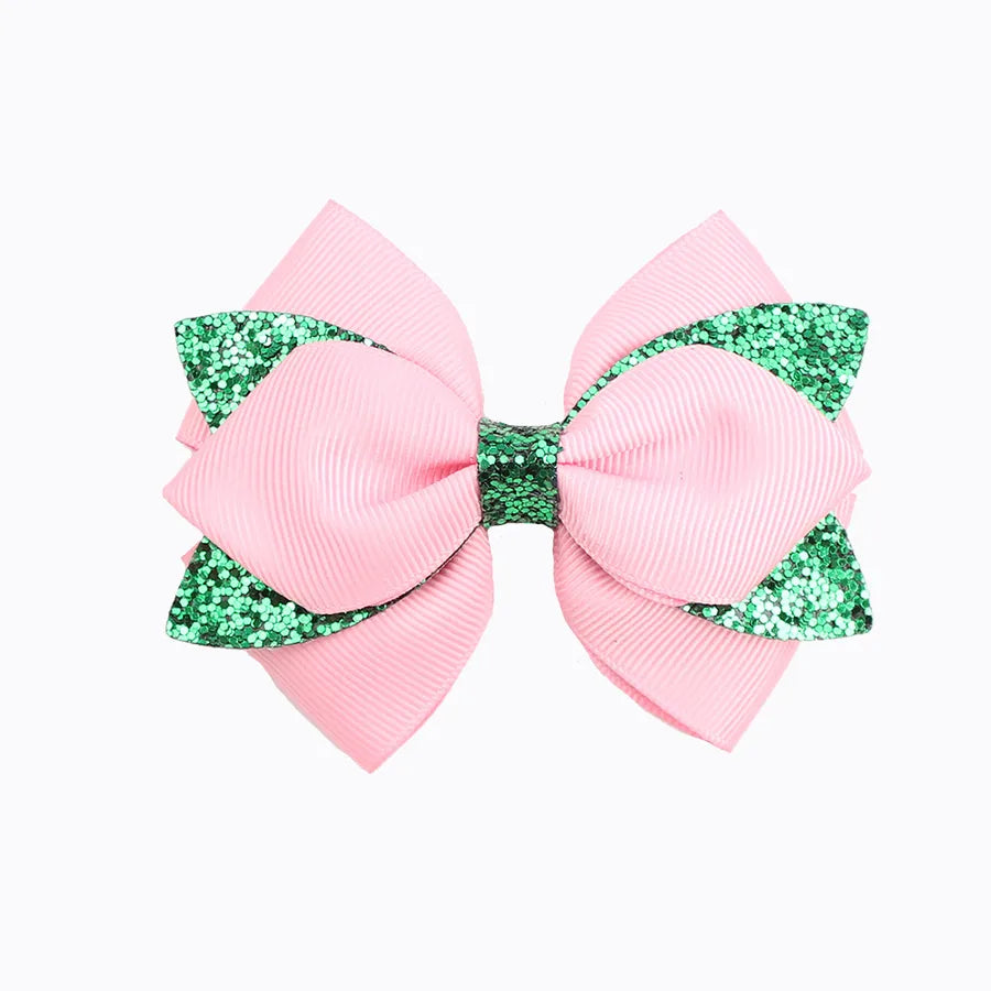 Magic Wicked Witch Hair Accessories Hairpin Pink Green Bow Children Girl Cute Hairpin  Explosions