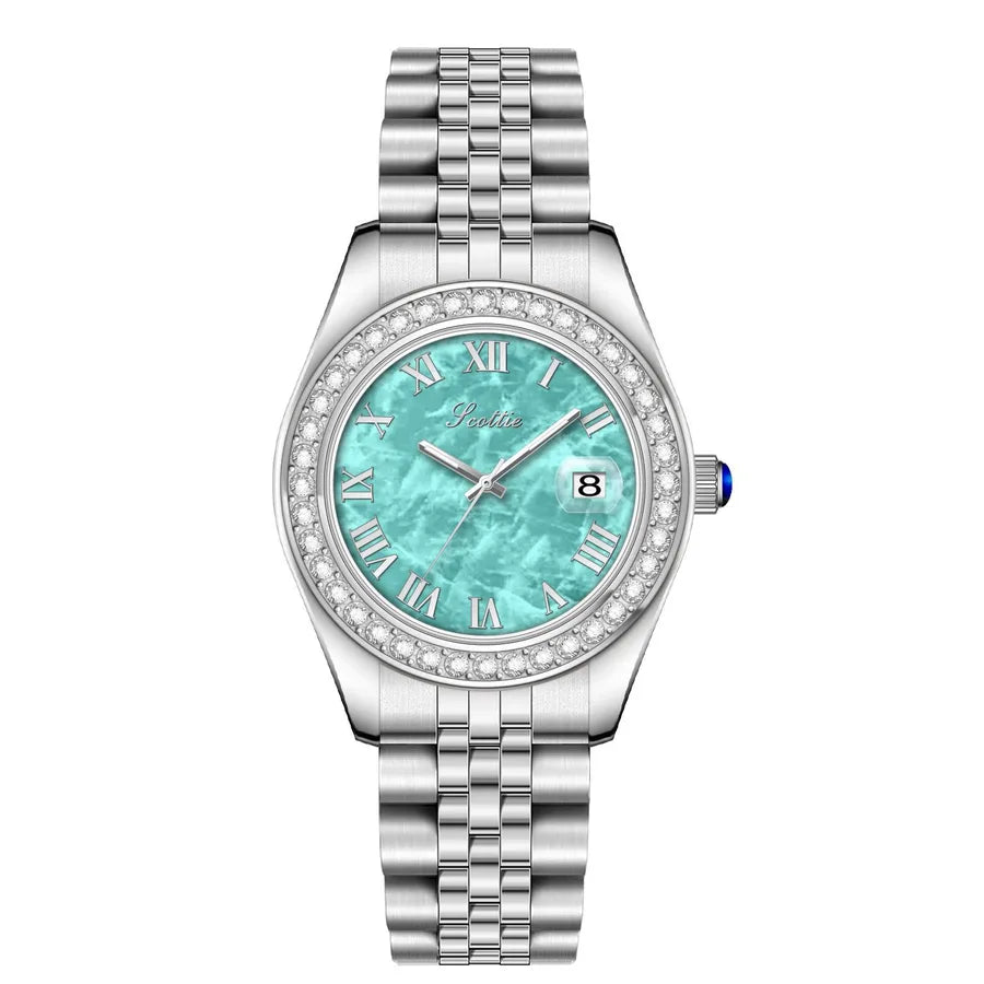 Retro Classic Style Solid Color Butterfly Double Snap Quartz Watch Women's Watches