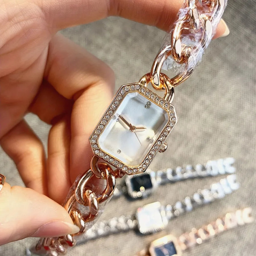 Simple Style Classic Style Solid Color Butterfly Double Snap Quartz Women's Watches