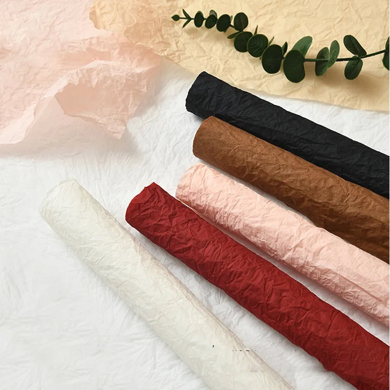 Romantic Solid Color Kraft Paper Daily Date Korean Floral Wrapping Paper Party Supplies Gift Wrapping Supplies 1 Pack of 5 Sheets