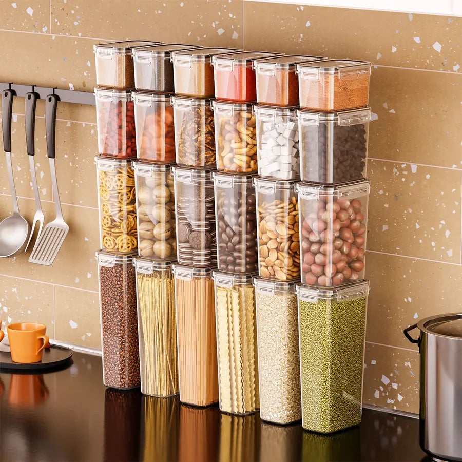 Simple Style Solid Color Plastic Storage Container Box