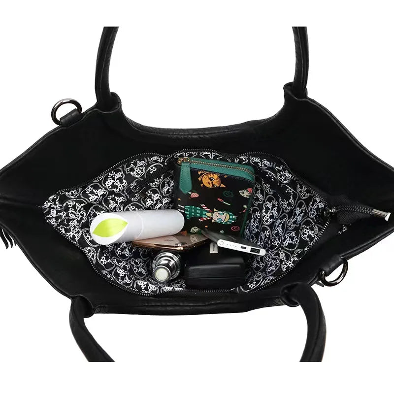Men'S Solid Color Pu Leather Zipper Handbag