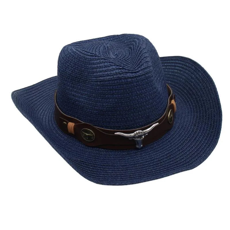 Women's Retro Ethnic Style Solid Color Crimping Straw Hat