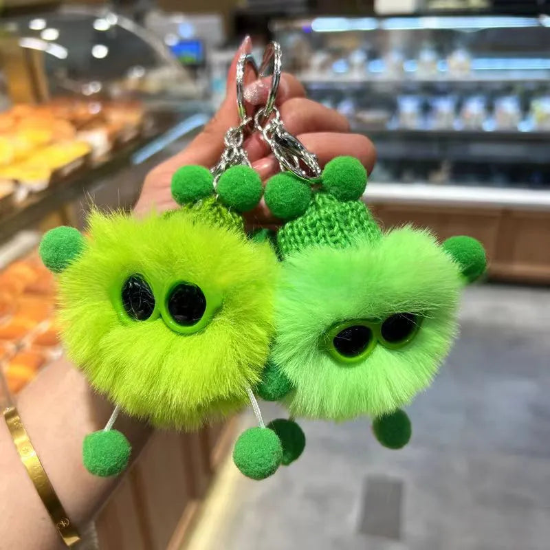 Plush elf spot imitation Rex rabbit fur elf bag pendant plush hook key chain Rex rabbit fur pendant New