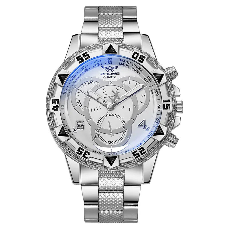 Elegant Lady Geometric Single Folding Buckle Quartz Men's Watches