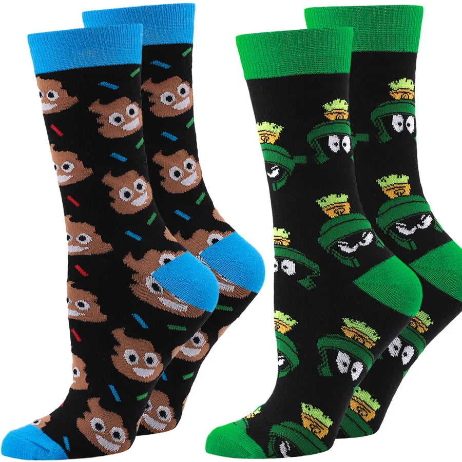 Halloween Casual Unisex Pumpkin Cartoon Bat Nylon Cotton Jacquard Crew Socks