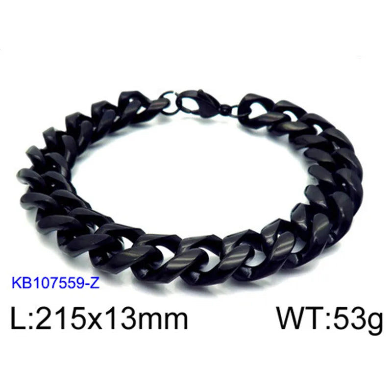 Simple Style Solid Color Titanium Steel Men's Bracelets