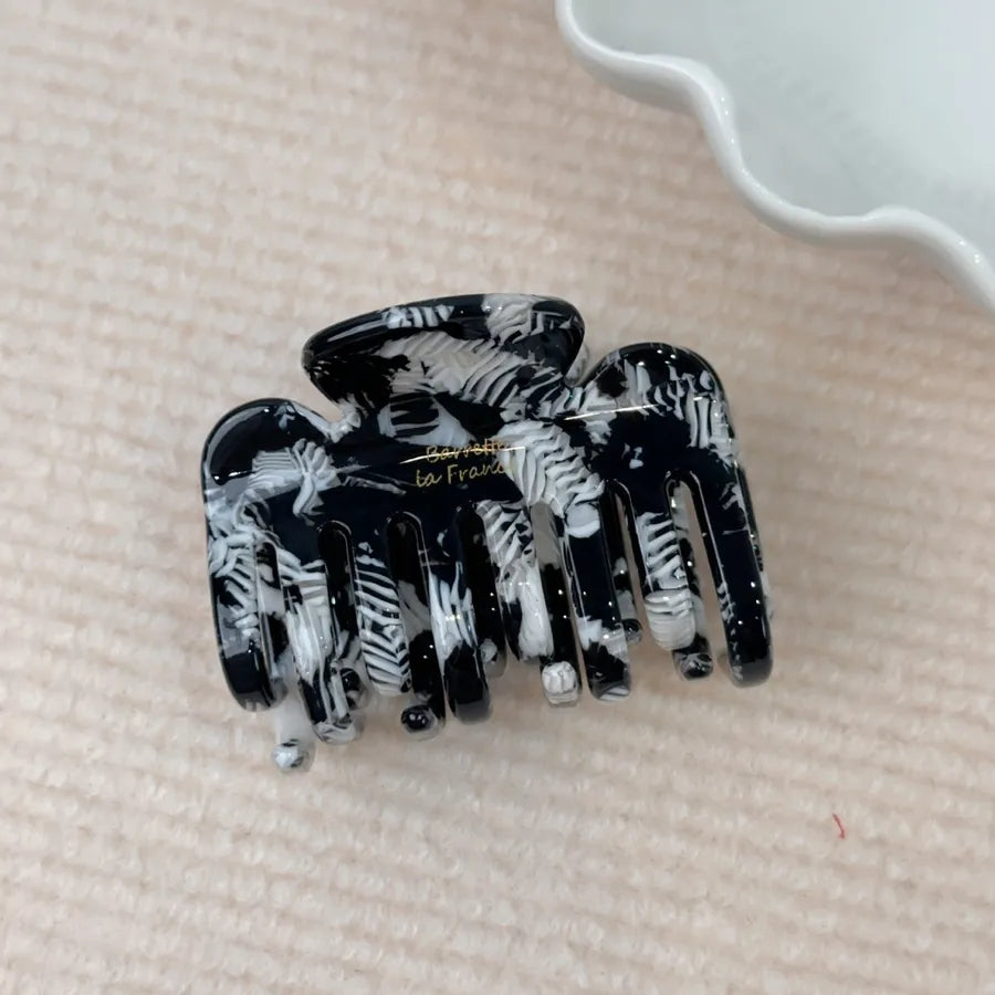 New Style Gold Label Letter Simple Acetate Square Hair Clip Women's Half Updo Medium Size Shark Clip Hair Accessories