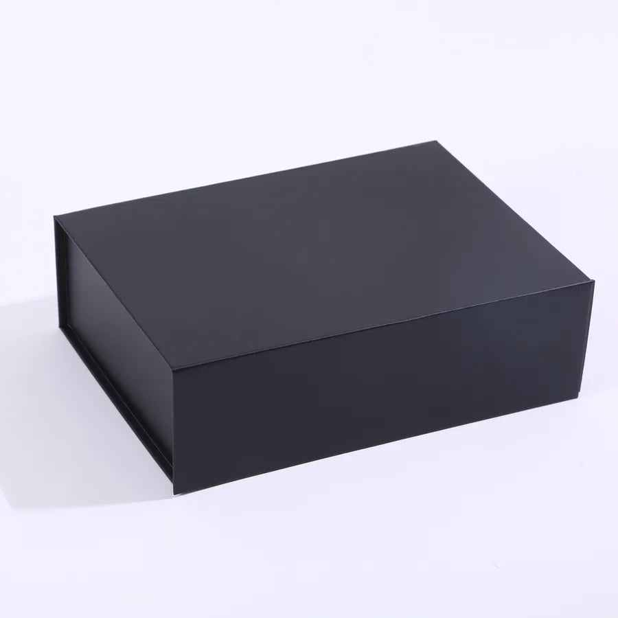 Foldable Magnetic Gift Box Hard Gift Packaging Birthday Souvenir One-piece Design Elegant White Card Paper Simple Style