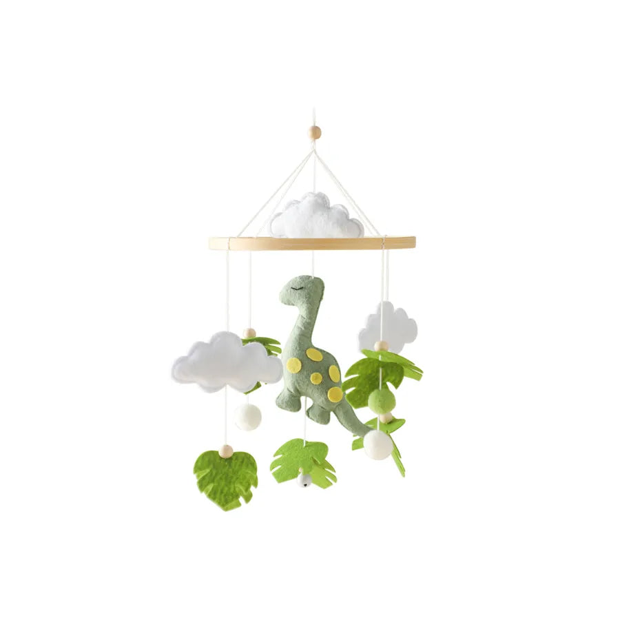 Nordic Style Felt Animal Bed Bell Hanging Decoration Baby Infant Carriage Hand Eye Coordination Hanging Ornament Bed Bell